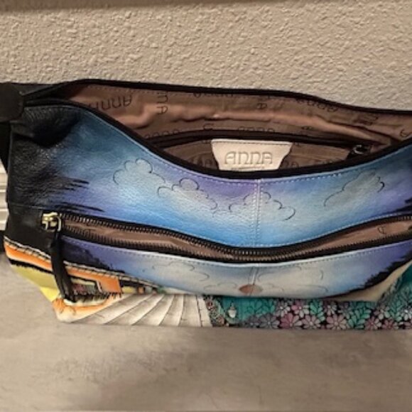 Anna by Anushka Hand Painted Crossbody - Moon Lit Capri - Picture 3 of 3